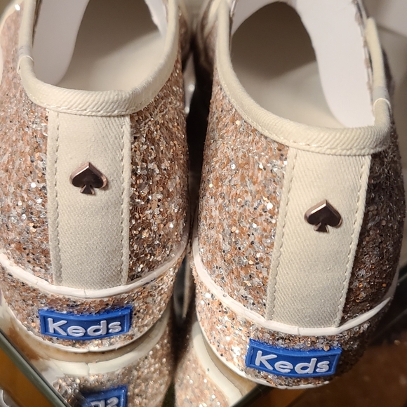 Kate Spade/Keds gold glitter shoes - Picture 3 of 3